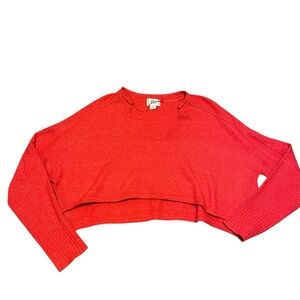 BDG Urban Outfitters Red Cropped Boxy Fit Unique Sweater Size Small Women’s EUC